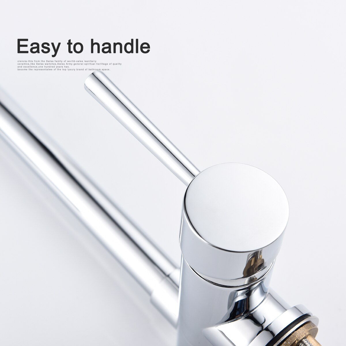 Free Shipping Brass Kitchen Tap Copper Rotating Folding Faucet Brushed Nickel Under Mounted Kitchen Sink Faucet - WELQUEEN
