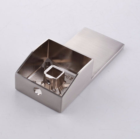 Free Shipping Brushed Nickel Wall Mounted Brass Waterfall Lavatory Sink Faucet Concealed Waterfall Basin Mixer Hot and Cold Tap - WELQUEEN