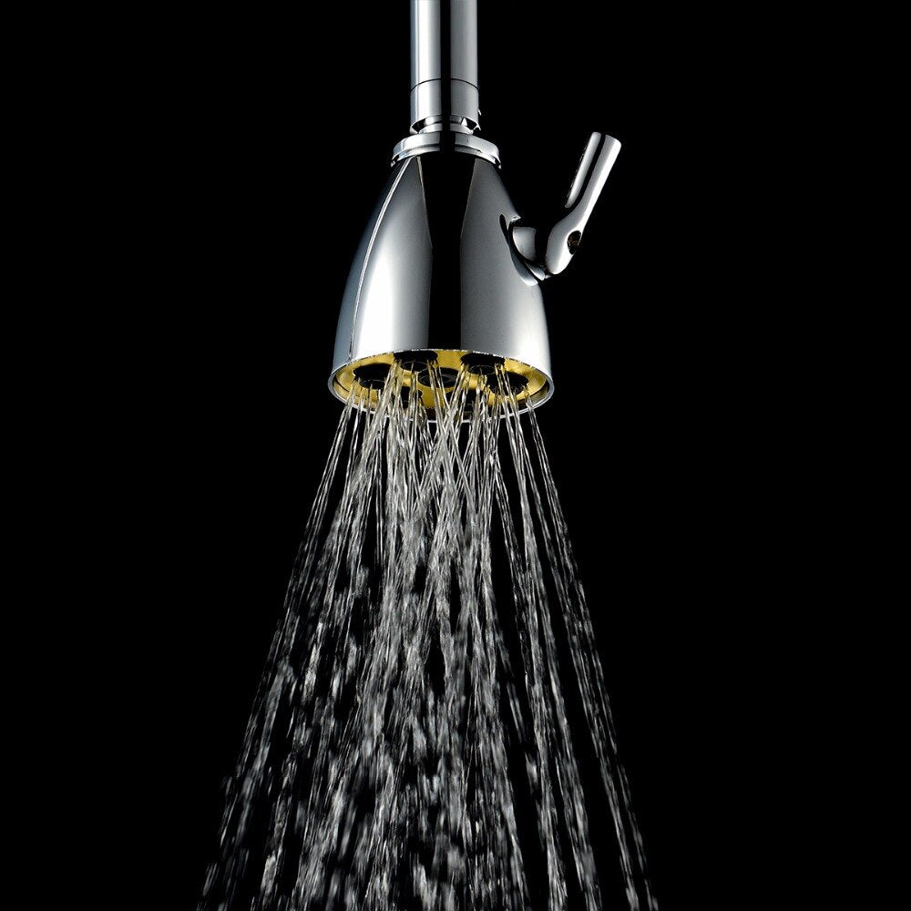 Free Shipping Brass Chrome Rain Shower Head Wall Mounted High Pressure Shower Head Rainfall 2 Jets Shower Head - WELQUEEN