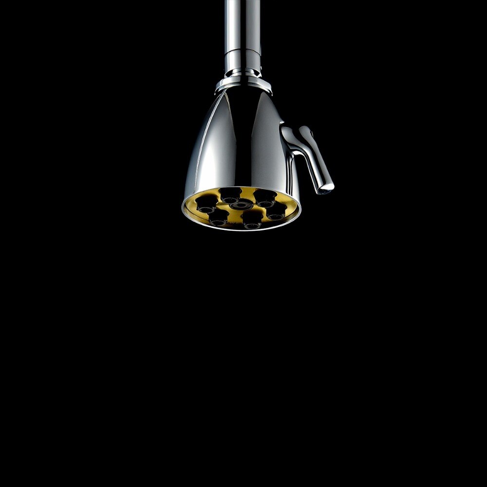 Free Shipping Brass Chrome Rain Shower Head Wall Mounted High Pressure Shower Head Rainfall 2 Jets Shower Head - WELQUEEN