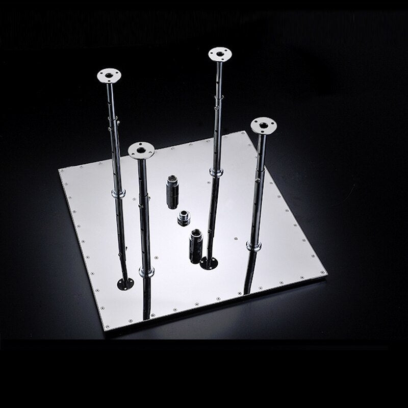 Free Shipping Rainfall Shower Head 3 Color LED Chorme Water Saving Shower Head Stainless Steel Fixed Shower Head - WELQUEEN