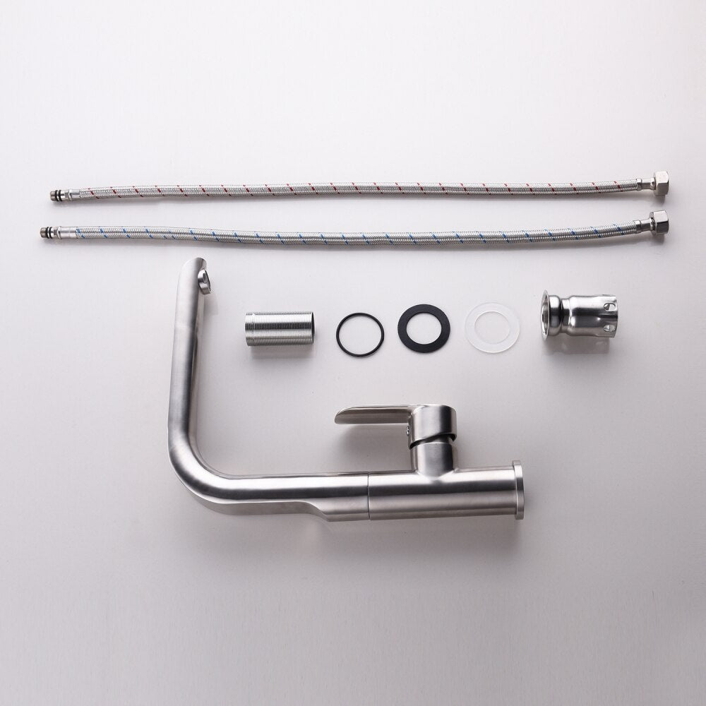 Free Shipping Stainless Steel 360 Degree Rotating Kitchen Faucet Hot and Cold Water Faucet Kitchen Sink Tap - WELQUEEN