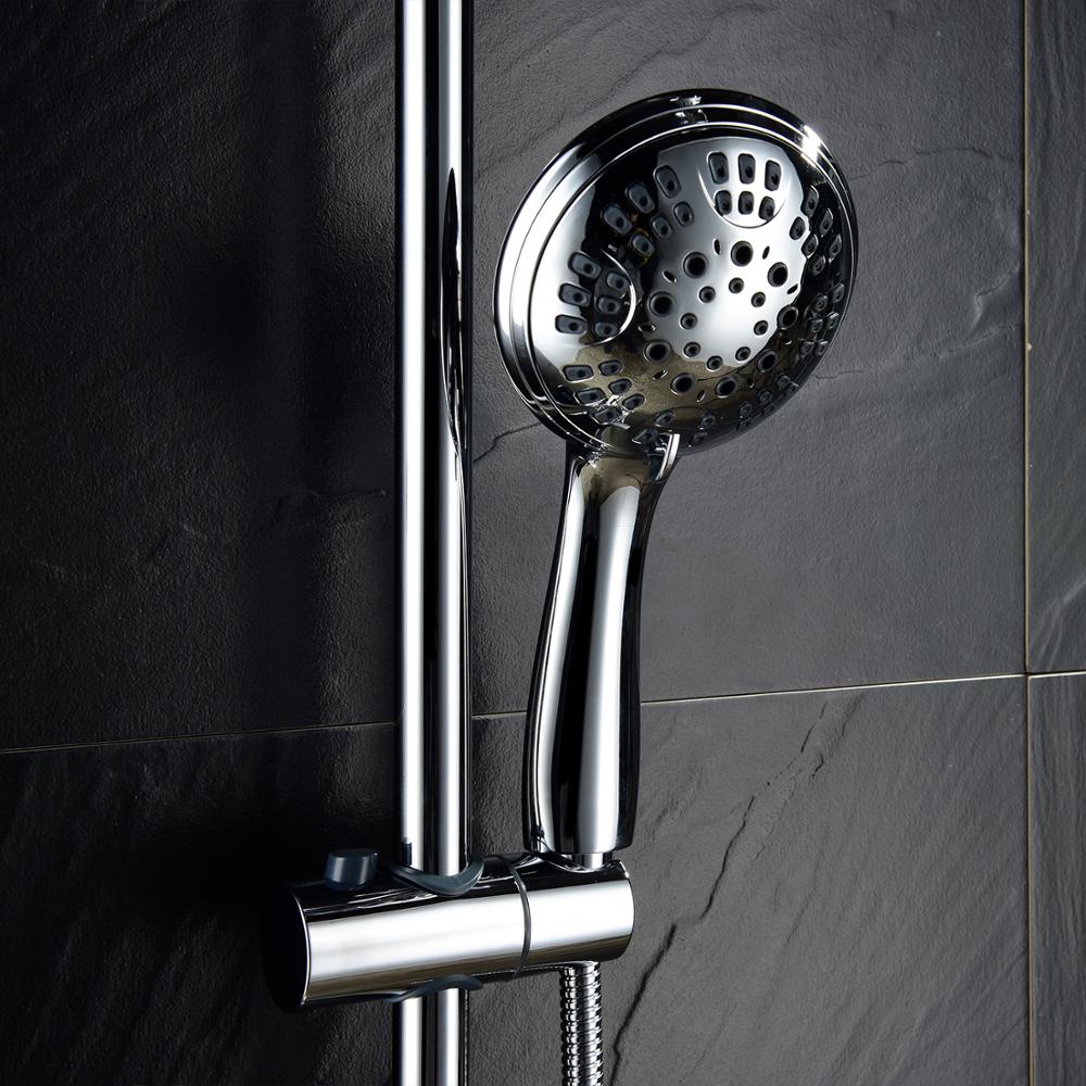 Free Shipping Stainless Steel Chrome Bathroom Faucet With LED Digital Display No need Battery Shower Mixer For Bathroom Washroom - WELQUEEN