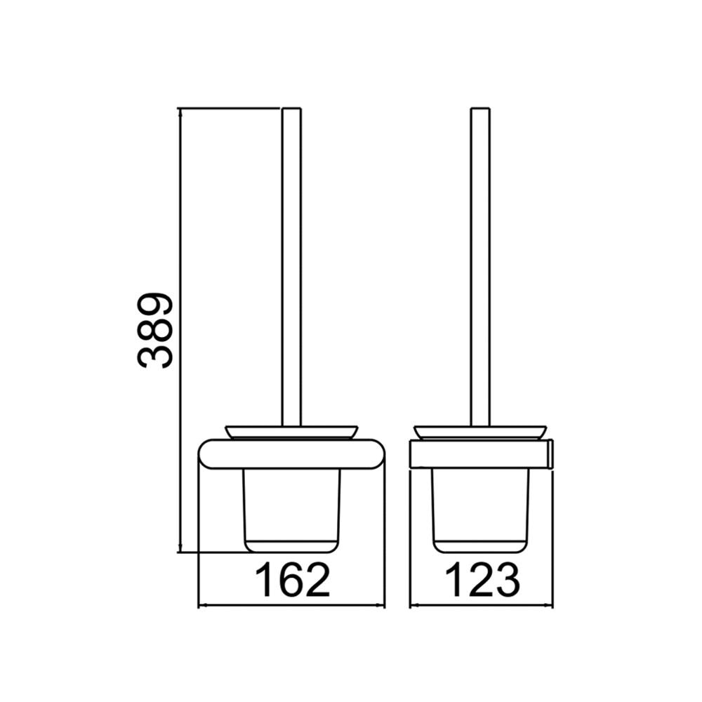 Free Shipping Wall Mounted Drilling Black Toilet Brush Holder With The Toilet Brush Bathroom Accessories - WELQUEEN
