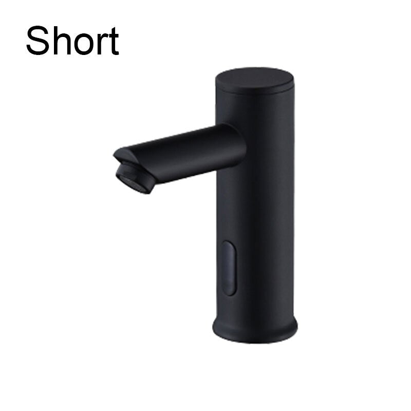 Copper Automatic Sensor Faucet Basin Single Cold Black Faucet Hot Smart Sensor Infrared Hand Washing Basin Faucet - WELQUEEN HOME DECOR