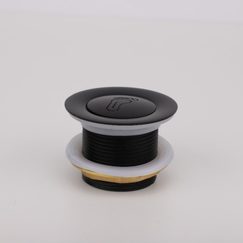Bathroom Sink Pop-Up Alba Matte Black Waste Pipe First-Class Stopper Strainer With Hole Sewer Plug - WELQUEEN HOME DECOR