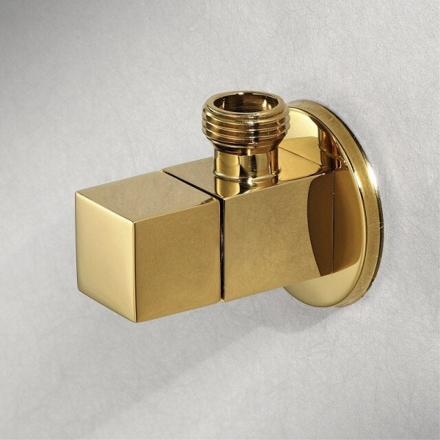 Toilet Angle Valve Water Heater Washing Machine Black Brass Triangle Valve Hot and Cold Water Switch Stop Valve - WELQUEEN