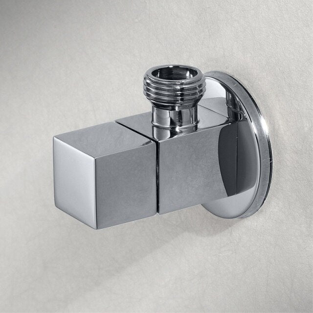 Toilet Angle Valve Water Heater Washing Machine Black Brass Triangle Valve Hot and Cold Water Switch Stop Valve - WELQUEEN