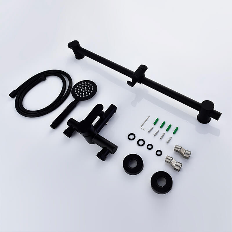 Shower Slide Bar with Handheld Shower | Adjustable SUS304 Stainless Steel Shower Rail Set - WELQUEEN