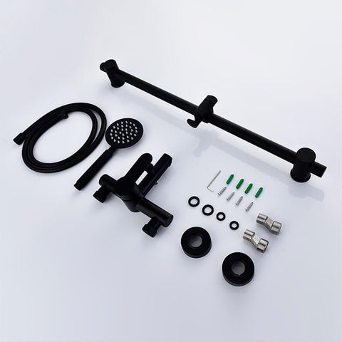 Shower Slide Bar with Handheld Shower | Adjustable SUS304 Stainless Steel Shower Rail Set - WELQUEEN