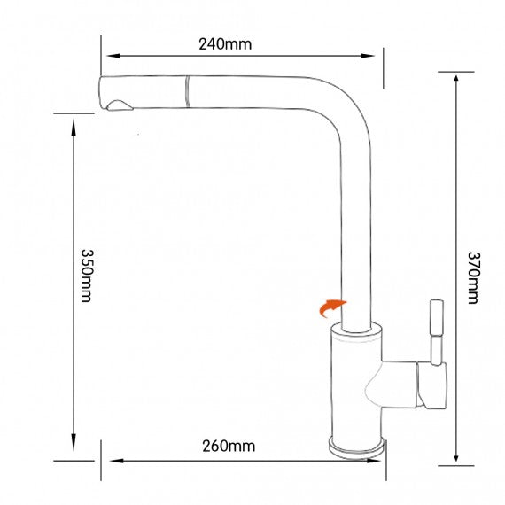 Single Handle Pull-Out Kitchen Faucet | Single Level Stainless Steel Kitchen Sink Faucets with Pull Down Sprayer - WELQUEEN