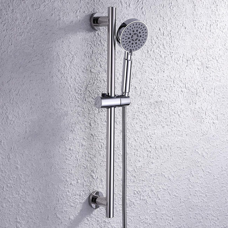 SUS304 Adjustable Shower Slide Bar | Handheld Shower Rail Slide Bar Set | Wall Mounted Round Style Shower Rail Set - WELQUEEN