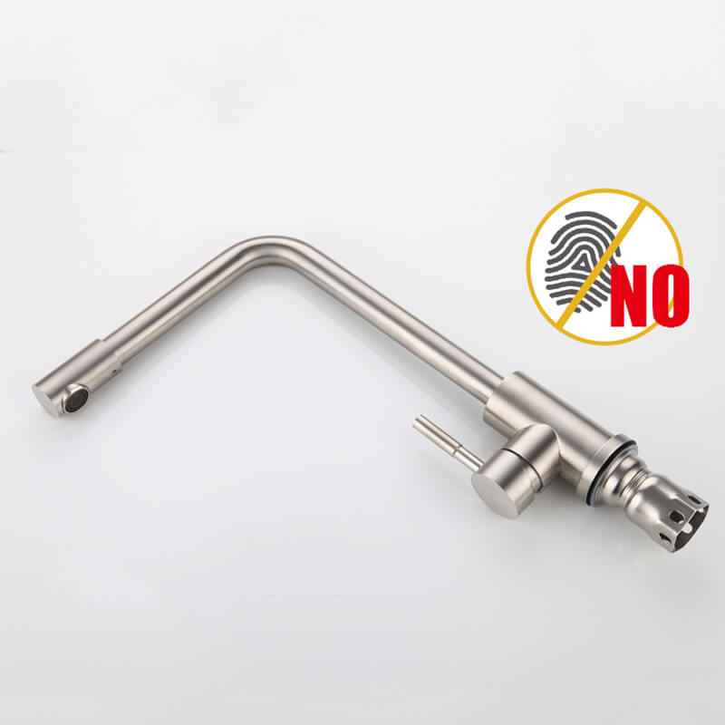 Single Handle Kitchen Faucet | Stainless Steel Brushed Nickel Kitchen Faucet | 360 Degree Swivel Kitchen Sink Faucet - WELQUEEN