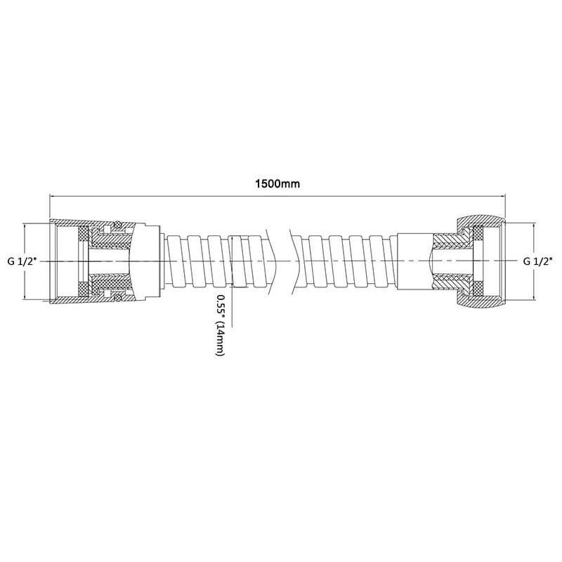 Shower Hose | Stainless Steel Handheld Shower Head Replacement Hose | Extension 360 Degree Swivel 59 Inch Shower Hose - WELQUEEN