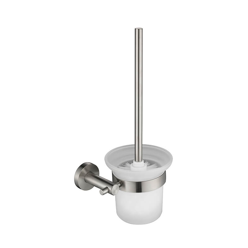 Bathroom Towel Bar | Wall Mounted Stainless Steel Single Towel Bar | Round Style Towel bar Holder Brush Nickel Finished - WELQUEEN