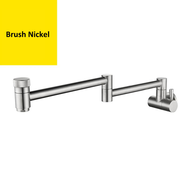Cold Water Folding Kitchen Faucet | Wall Mounted Swivel Kitchen Taps | Double Handle Brass Kitchen Faucet 4 Colors - WELQUEEN
