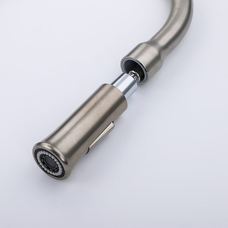 Single Handle Kitchen Faucet | Stainless Steel Pull Down Kitchen Sink Faucet | Spray Kitchen Faucet With Flexible Hose - WELQUEEN