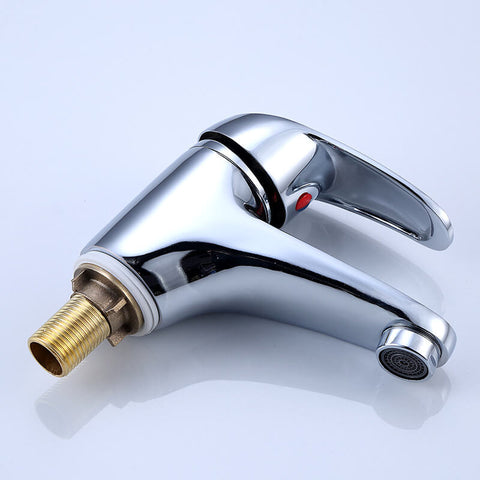 Small Solid Brass Single Handle Cold Water Basin Faucet | Single Hole Bathroom Sink Faucet | Lavatory Cold Water Basin Taps Chrome - WELQUEEN
