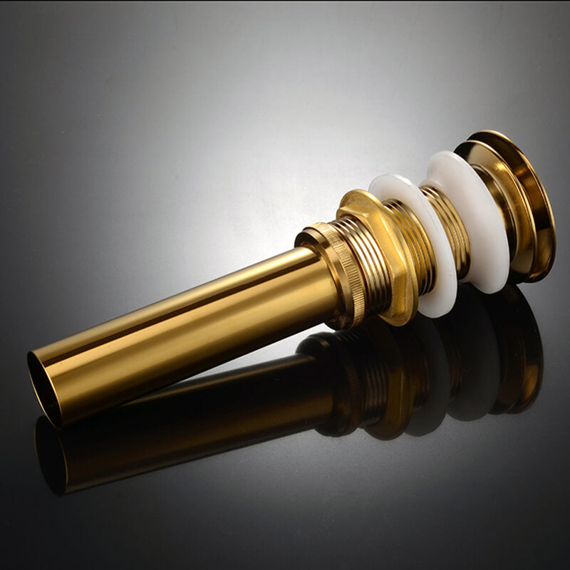 Brass Pop-up Sink Drain with Detachable Basket Stopper | Bathroom Faucet Vessel Vanity Sink Strainer(with overflow) - WELQUEEN