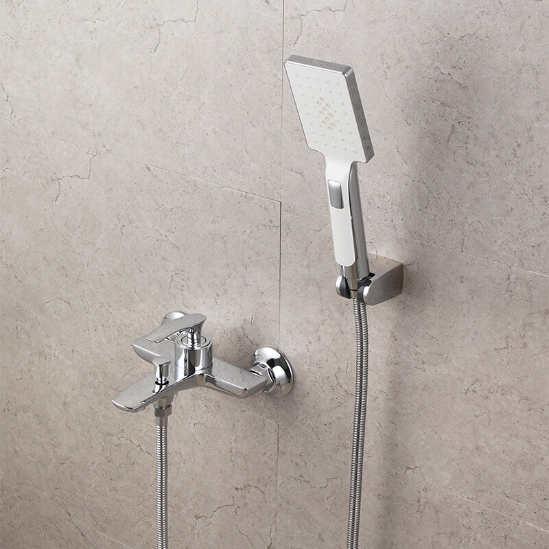 Dual Function Wall Mount Commercial Bathtub Faucet | Brass Lavatory Bath Tub Mixer Taps | Single Handle Bathtub Faucet - WELQUEEN