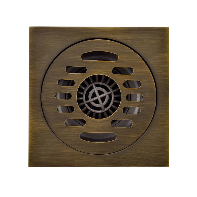 Square Floor Drain | Bathroom Floor Drainer with Removable Strainer Cover | Anti-clogging for Washroom - WELQUEEN