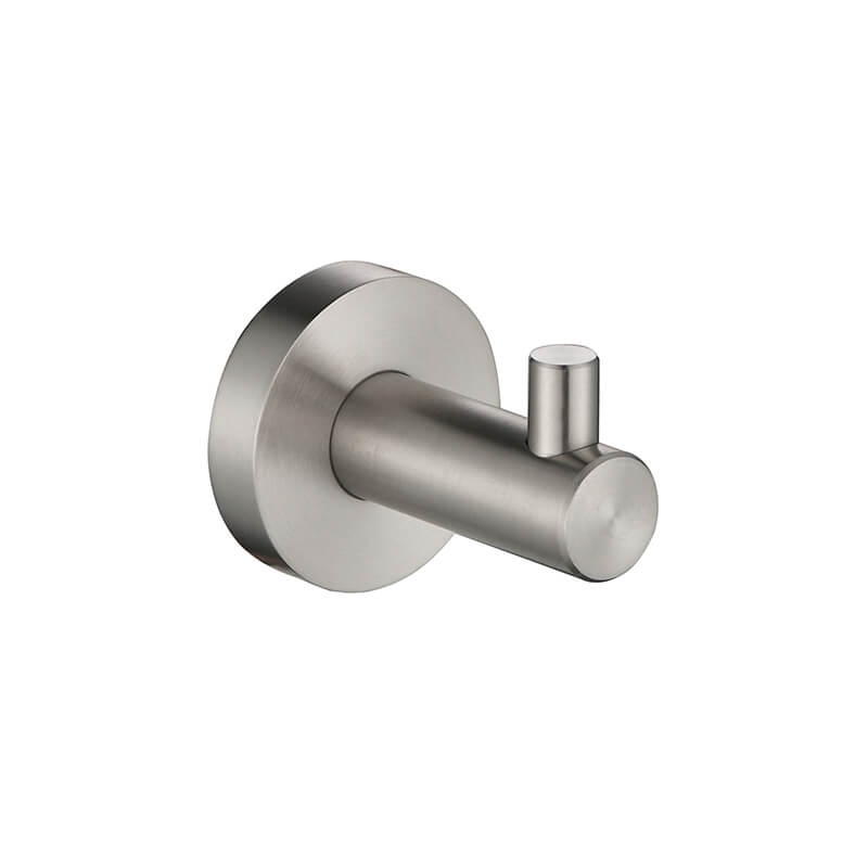 Bathroom Towel Bar | Wall Mounted Stainless Steel Single Towel Bar | Round Style Towel bar Holder Brush Nickel Finished - WELQUEEN