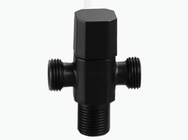 Brass Copper Black Angle Valve for Kitchen Bathroom Toilet Cold and Hot Water Stop Valve - WELQUEEN