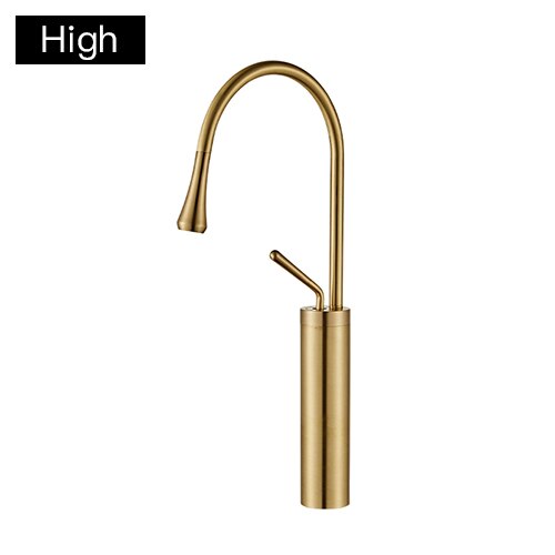 Basin Faucets Black Bathroom Faucet for Bathroom Basin Mixer Tall Taps Waterfall Mixer Single Hole Sink Faucet - WELQUEEN