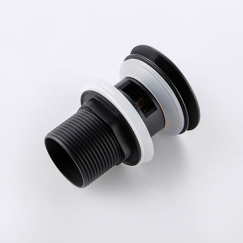 Bathroom Sink Pop-Up Alba Matte Black Waste Pipe First-Class Stopper Strainer With Hole Sewer Plug - WELQUEEN