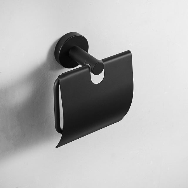 Modern Bathroom Black Hardware Set | 304 Stainless Steel Towel Rack Paper Towel Holder Towel Bar Hook Bathroom Accessories - WELQUEEN