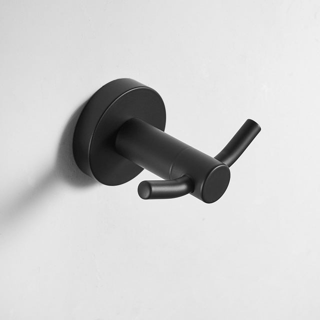 Modern Bathroom Black Hardware Set | 304 Stainless Steel Towel Rack Paper Towel Holder Towel Bar Hook Bathroom Accessories - WELQUEEN