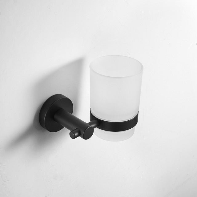 Modern Bathroom Black Hardware Set | 304 Stainless Steel Towel Rack Paper Towel Holder Towel Bar Hook Bathroom Accessories - WELQUEEN