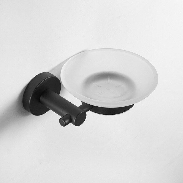 Modern Bathroom Black Hardware Set | 304 Stainless Steel Towel Rack Paper Towel Holder Towel Bar Hook Bathroom Accessories - WELQUEEN