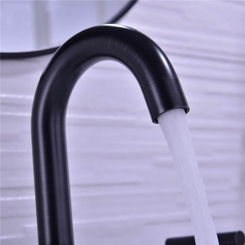 Bathroom Sink Faucet Solid Brass Double Handle Sink Mounted Hot & Cold Mix Basin Faucet European Style Basin Accessories - WELQUEEN WELQUEEN HOME DECOR