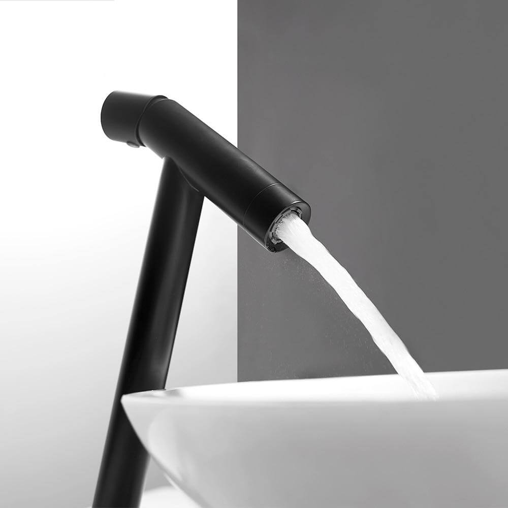 Basin Faucet Retro Black Faucet Taps Bathroom Sink Faucet Single Handle Hole Deck Vintage Wash Hot Cold Mixer Tap Crane - WELQUEEN