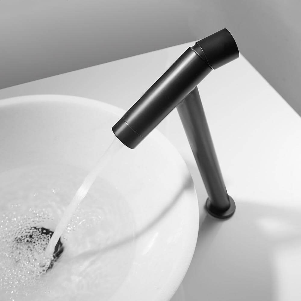 Basin Faucet Retro Black Faucet Taps Bathroom Sink Faucet Single Handle Hole Deck Vintage Wash Hot Cold Mixer Tap Crane - WELQUEEN