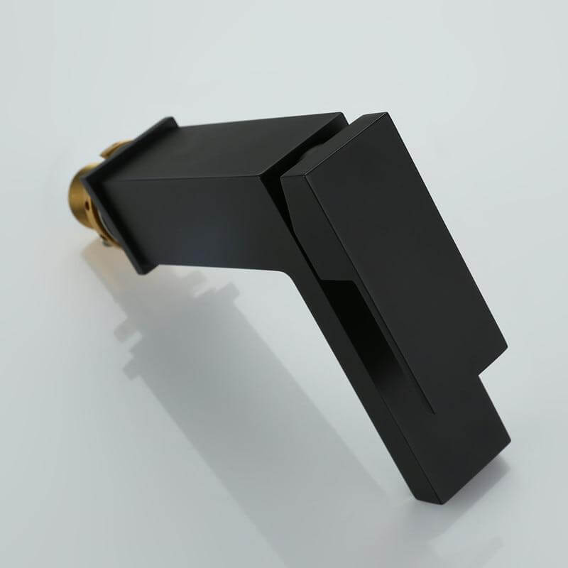 Bathroom Small Basin Tap Mixer 100% Solid Brass Newest Luxury Design Deck Mount Vessel Faucet Black Gold Chrome Silver Square - WELQUEEN