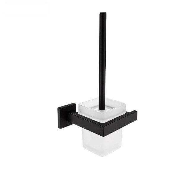 Bathroom Hardware Set | Black Robe Hook Towel Rail Rack Bar Shelf Paper Holder Toothbrush Holder Bathroom Accessories - WELQUEEN
