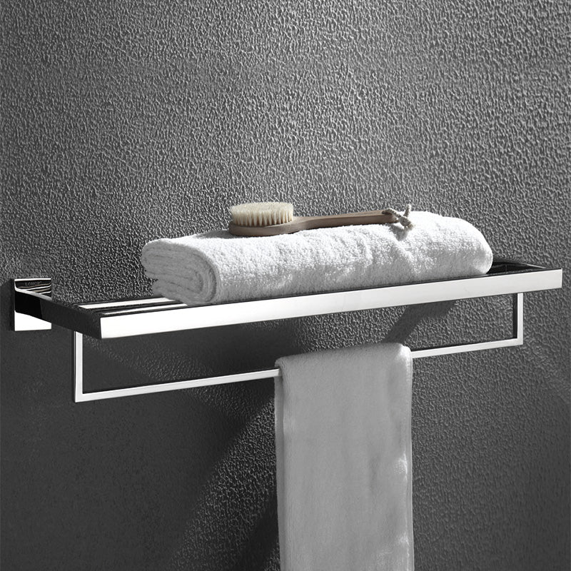 Stainless Steel Bathroom Hardware Set Mirror Chrome Polished Towel Rack Toilet Paper Holder Towel Bar Hook Bathroom Accessories - WELQUEEN