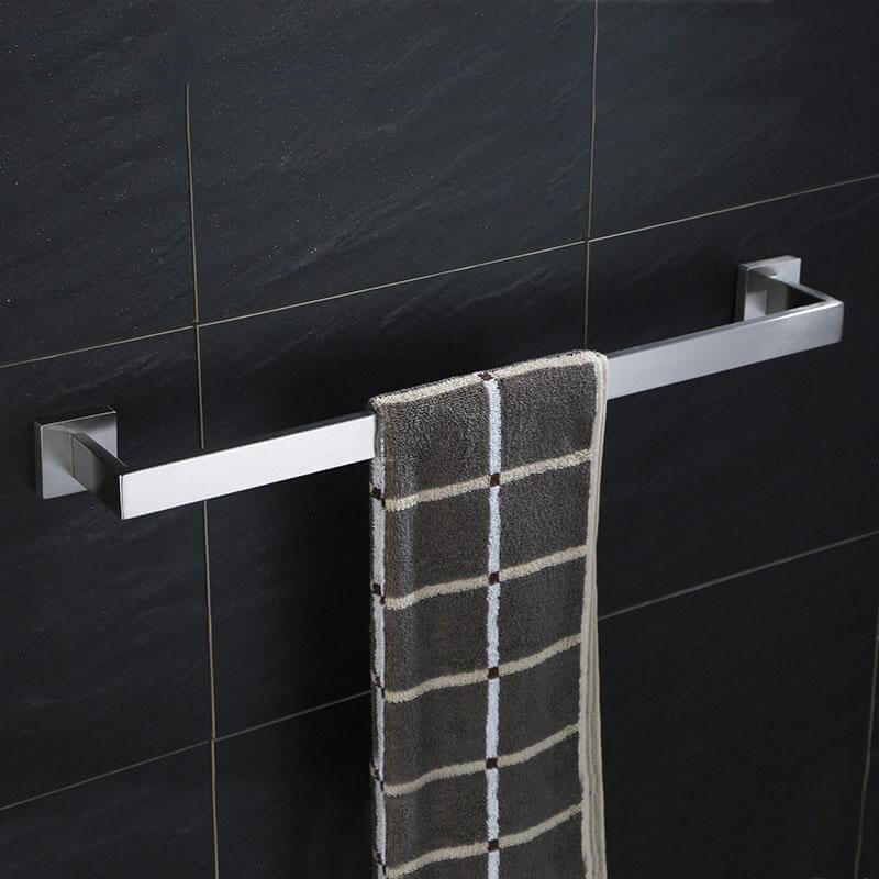 Stainless Steel Bathroom Hardware Set Mirror Chrome Polished Towel Rack Toilet Paper Holder Towel Bar Hook Bathroom Accessories - WELQUEEN