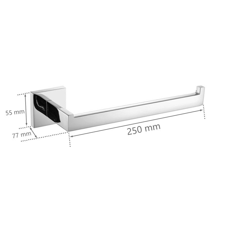 Stainless Steel Bathroom Hardware Set Mirror Chrome Polished Towel Rack Toilet Paper Holder Towel Bar Hook Bathroom Accessories - WELQUEEN