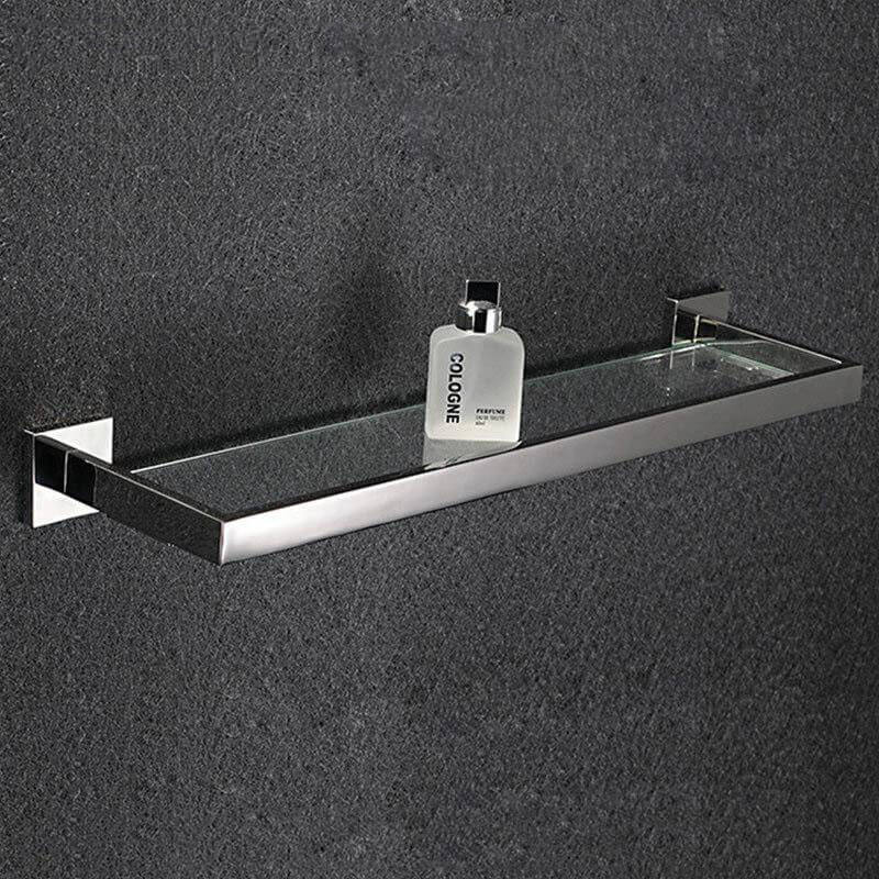 Stainless Steel Bathroom Hardware Set Mirror Chrome Polished Towel Rack Toilet Paper Holder Towel Bar Hook Bathroom Accessories - WELQUEEN