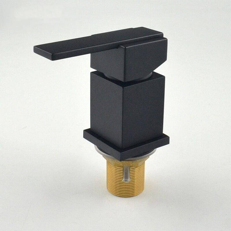 Split Bathtub Faucet Bathroom Black Brass Faucet Sink Taps Wall Mounted Water Mixer Shower Mixer Tap Sanitary Ware Suite - WELQUEEN