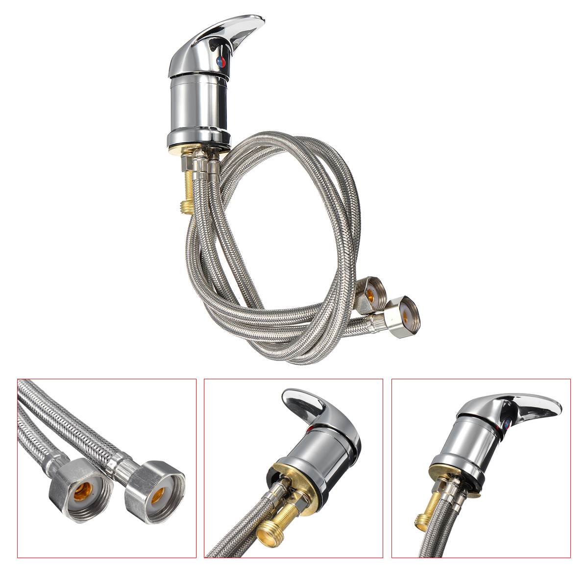 Spa Beauty Salon Shampoo Bowl Sink Hair Salon Bath Accessories Bathroom Hot Cold Faucet Spray Hose Replacement Set - WELQUEEN WELQUEEN HOME DECOR