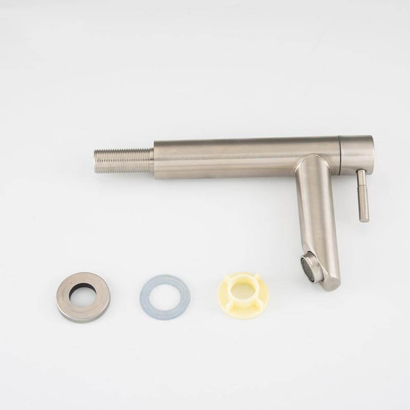 Basin Faucet Bathroom Sink Single Cold Water Tap Brushed Tap Water Faucet Bathroom Sink Faucet Tap Restroom - WELQUEEN
