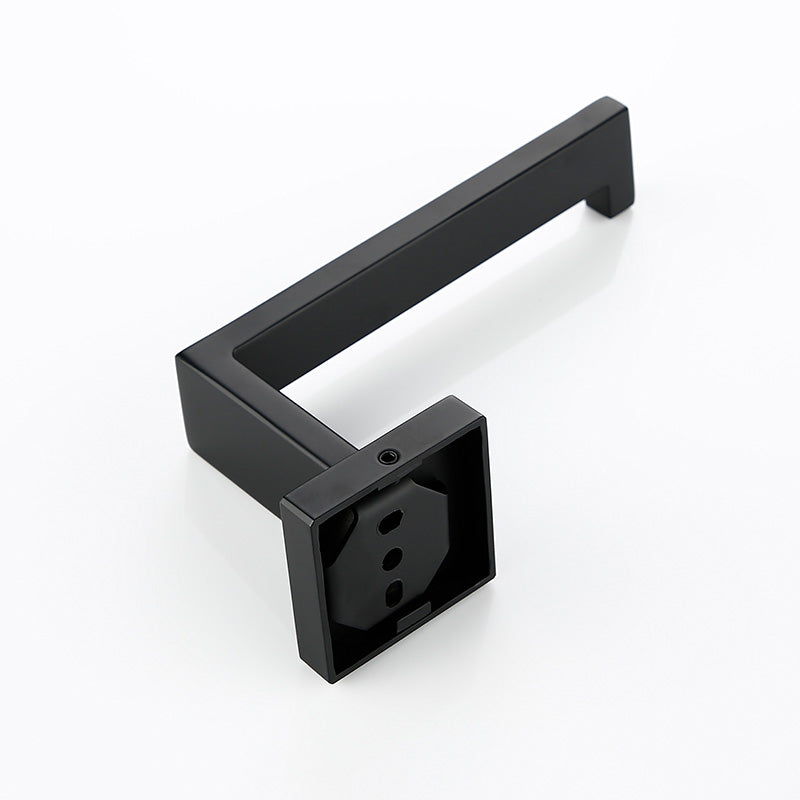 Bathroom Hardware Set Black Robe Hook Towel Rail Bar Rack Bar Shelf Tissue Paper Holder Toothbrush Holder Bathroom Accessories - WELQUEEN