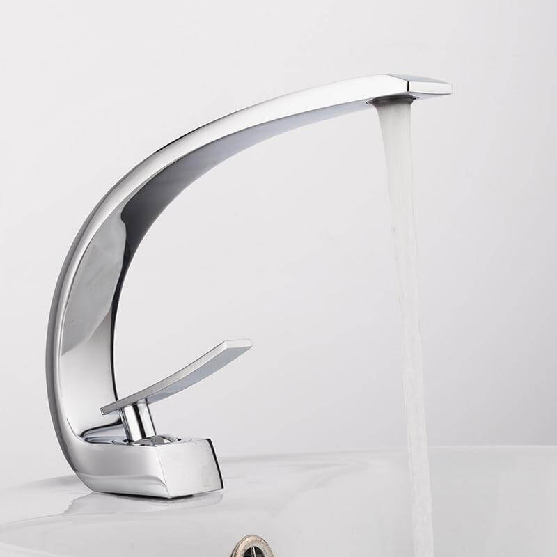 New Bath Basin Faucet Brass Chrome Faucet Brush Nickel Sink Mixer Tap Vanity Hot Cold Water Bathroom Faucets - WELQUEEN