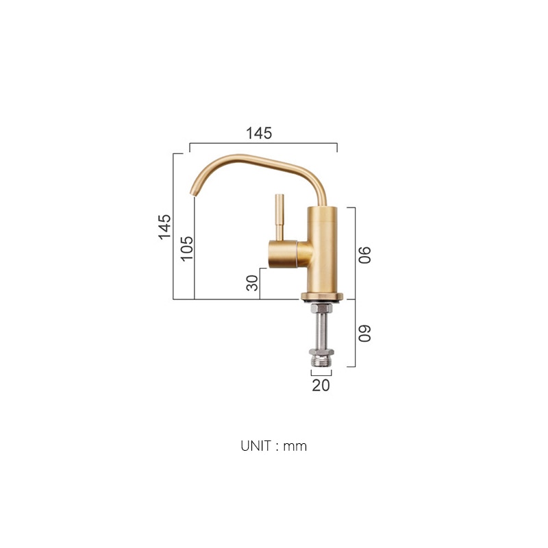Stainless Steel Kitchen Direct Drinking Water Filter Tap Reverse Osmosis Water Filter Sink Faucet Single Handle Water Purifier - WELQUEEN