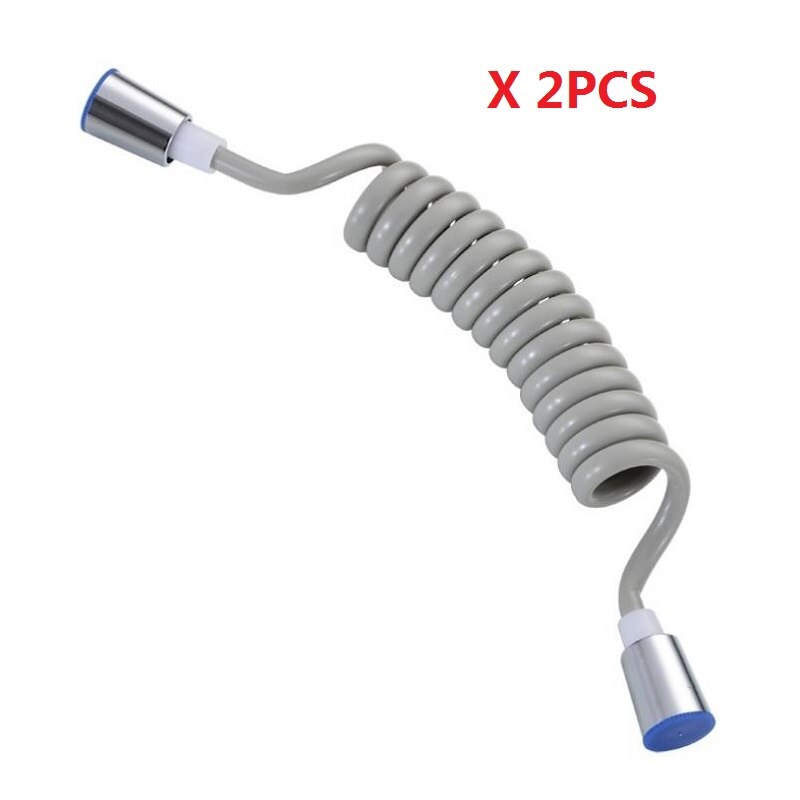 2Pcs Spring Flexible Shower Hose for Water Plumbing Toilet Bidet Sprayer Gun bathroom Accessories ABS tube 1.5m 2m 3m - WELQUEEN
