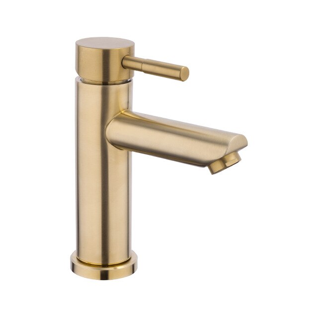 Basin Faucets Brushed Gold Bathroom Faucet Mixer Stainless Steel Waterfall Faucet Bathroom Faucet Basin Mixer - WELQUEEN